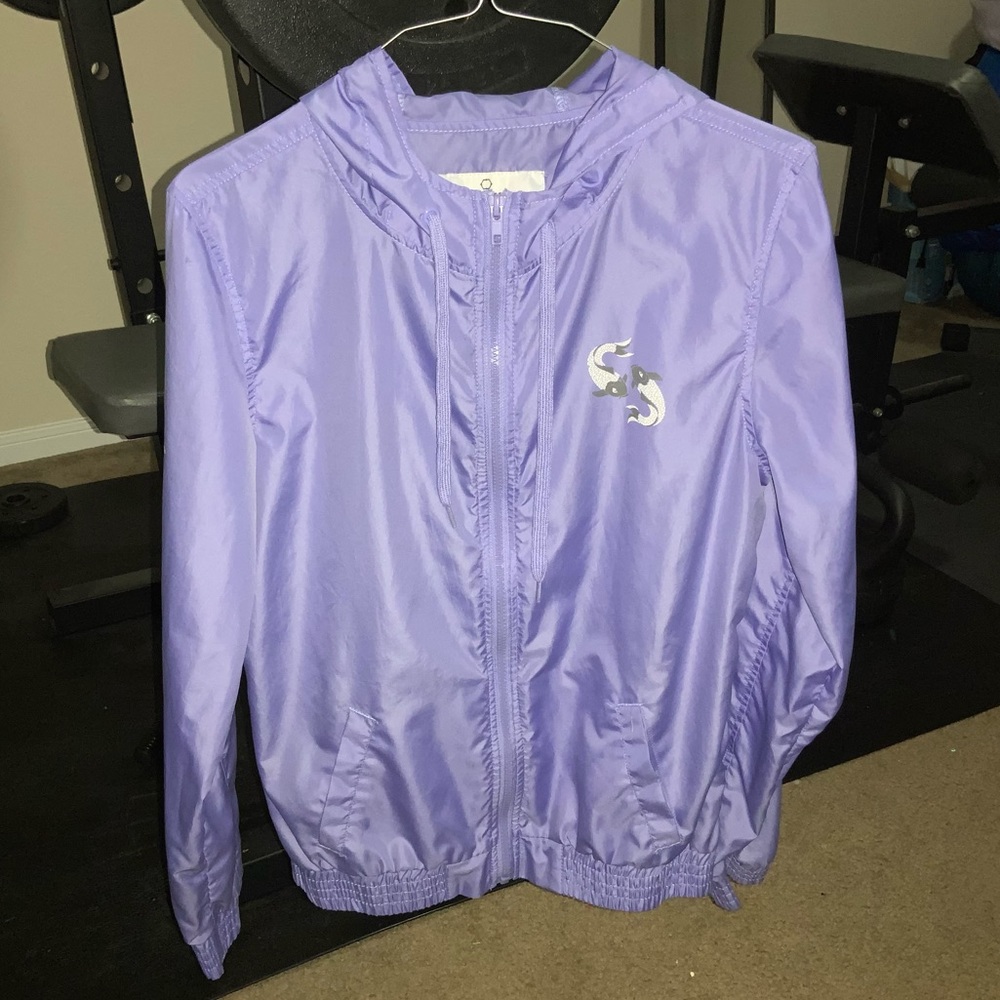 Lavender Purple Koi Fish with Japanese Lettering Empyre Jacket